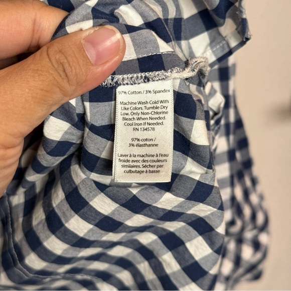 Vineyard Vines Women’s 2 Gingham Button Down Long Sleeve Logo Preppy Classic Top - Picture 4 of 6